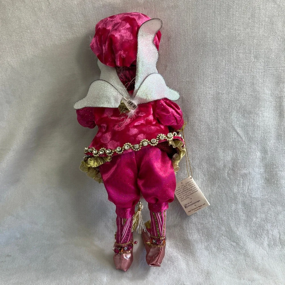 Mark Roberts Hope Fairy Collectible Doll Pink Velvet Sequin Jeweled Whimsical